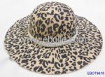 Gorgeous Leopard Print Wide Brim Wool Felt Hats, Beaded Trims Around the Crown