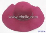 Ladies' Floppy Wool Felt Hats with Metal Chain Decoration