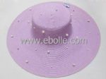Women's Straw Hat stitched with pearls