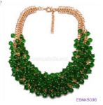 The dense acrylic beads bib necklace