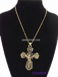 Crossed pendant metal chain