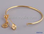 Women's fashion open-cuff metal bangles