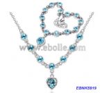 Crystal necklace and bracelets sets