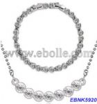 Rhinestone necklace and bracelets sets