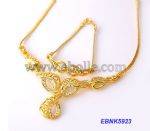 Gold plating diamante necklace and bracelets set