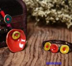 Stylish ceramic pendant necklace and bracelets set