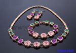 Colorful rhinestone jewelries set