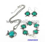 Turquoise fish jewelries set