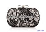 Party Bag, Main Material is Satin with Silver Metal Frame