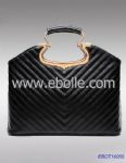 Fashion bags made of PU leather closure, front and backside stitching, long strap