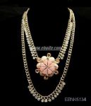 Metal chain with flowers decoration necklace