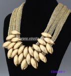 Gold Plated Metal Pipe Necklace