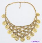 Vintage retro gold plated necklace