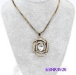 Sweater chain with rhinestones pendant decoration