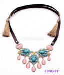 Water droplets design resin necklace