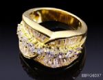 Gold plated zircon rings