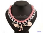 Metal charms statement necklace