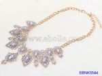 Elegant rhinestone metal necklace