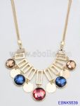 Colorful rhinestone alloy necklace
