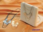 Multilayer leaves alloy necklace