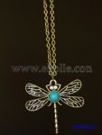 Elegant dragonfly pendant necklace