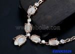 Tulip rhinestone necklace