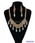 Stylish Metal Necklace and Earring Set