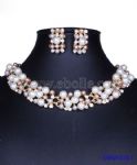 Exquisite Pearl Necklace and Earring Set
