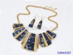Fancy Metal Statement Necklace and Earring Set