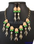 Stylrish Metal Diamante Statement Necklace and Earring Set