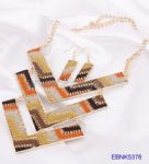 Fashionable Statement Necklace and Bracelets Set