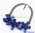 Chic Sapphire Metal Chain Necklace
