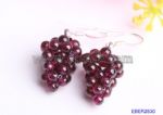 Grape crystal earring