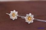 Lotus drop earring