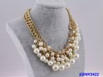 Stylish Multi Pearl Diamante Necklace