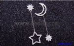Asymmetrical crystal earring