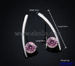 Simple zircon earrings