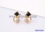 Cute kitty with bow stud earring