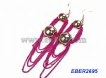 Multilayer tassels with gloden balls earring
