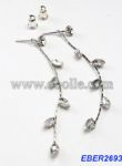 Elegant rhinestone tassel drop earring