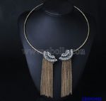 Chic Diamante Tassels Necklace