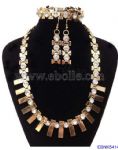 Stylish Metal Diamante Jewelry Set