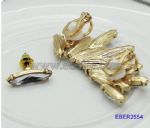 fashionable crystal drop clip earrings