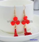 Roses tassels chain earrings