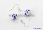 Blue and white porcelain drop earrings