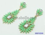 Resin earrings with decoration crystal