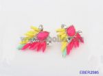 Plastic earrings with crystal