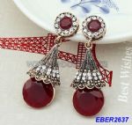 Chandelier shape with ruby earrings