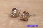 Lovely rhinestone stud earrings