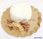 Elegant Girls' Starw Hats with Beautiful Flower